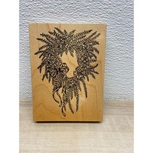 Vintage 1996 Darcies Wood Mounted Rubber Stamp